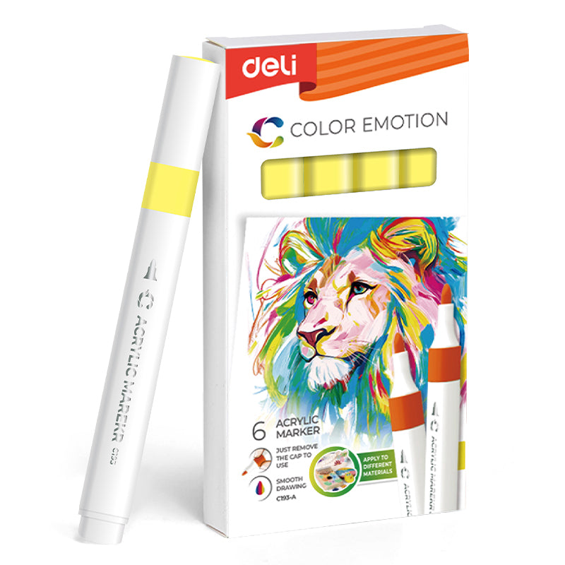 MARKER ACRILIC GALBEN CANAR COLOR EMOTION DELI MARKER ACRILIC GALBEN CANAR COLOR EMOTION DELI